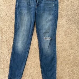 Sonoma Blue Boyfriend Jeans with Distressed Knee